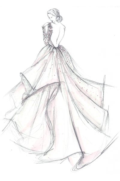 Custom Couture Bridal Gown Sketch