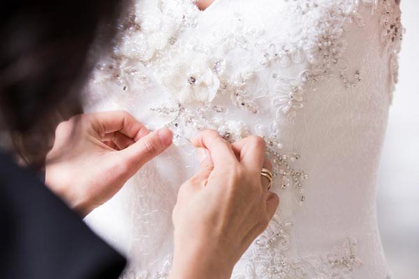 Angela Kim Couture custom wedding dress design process