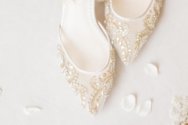 Wedding shoes from Angela Kim Couture