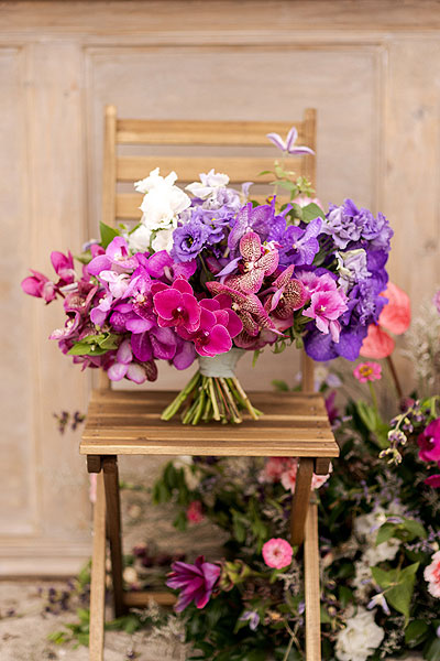 Beautiful flower arrangement from Ellen's beach wedding